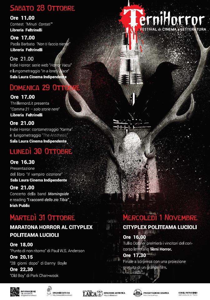 Locandina - programma Terni Horror Fest 2017